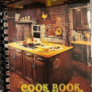 Vintage Style Cook Book with Brown and Yellow Cover